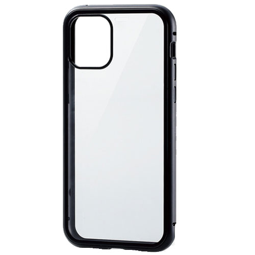 エレコム PM-A19BHVCGFCBK [iPhone 11 Pro/ケース/ガラス/アルミ/360度/ブラック]