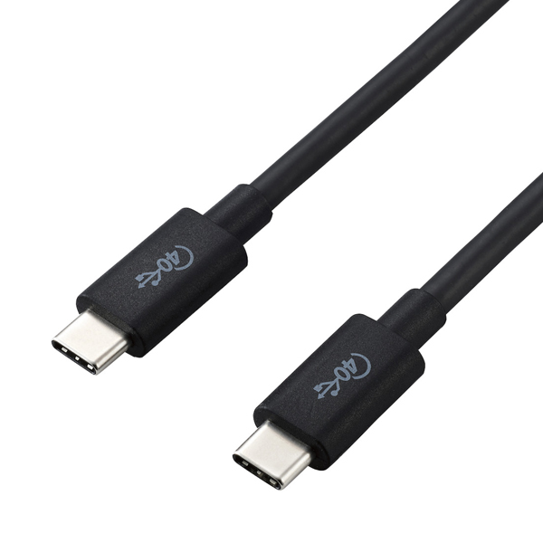 エレコム USB4-CC5P08BK [USB4ケーブル/C-C/認証品/PD対応/0.8m/ブラック]