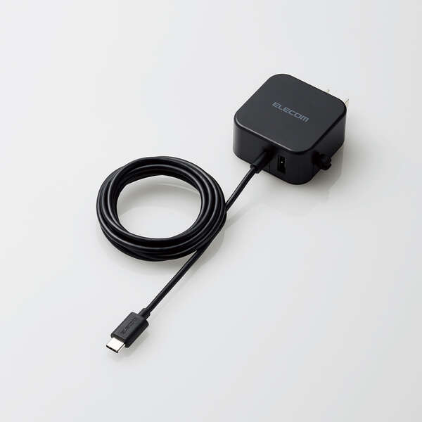 エレコム MPA-ACC22BK [AC充電器/USB-C/ケーブル一体型/USB-Aメス1ポート]