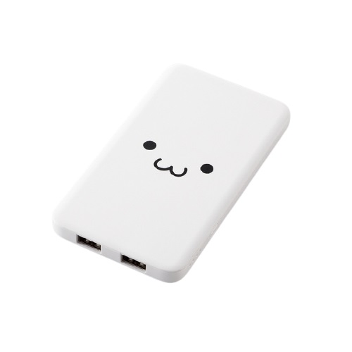 DE-M09-5000WF [モバイルバッテリー/リチウムイオン/5000mAh/2.1A/フェイス]