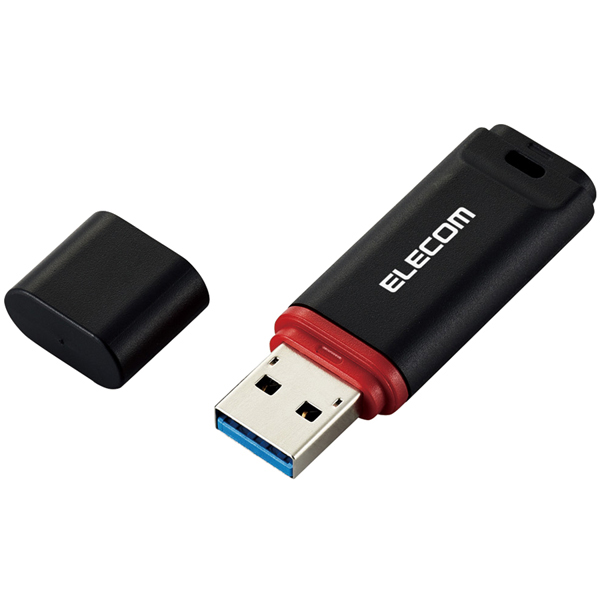 エレコム MF-DRU3064GBKR [USBメモリー/USB3.2(Gen1)/キャップ式/64GB/ブラック]