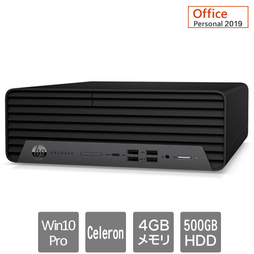 HP 3K1E2PA#ABJ [600G6SFF(Celeron 4GB HDD500GB Win10Pro64 VGA Personal2019)]