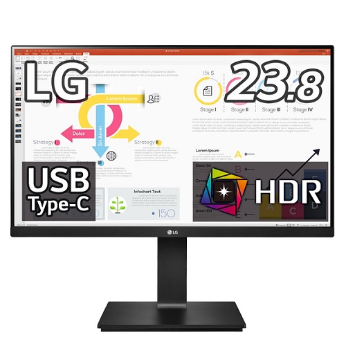 LGモニター 24QP750-B USB-C(65w)＋PCマイク