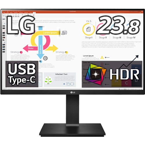 LGモニター 24QP750-B USB-C(65w)＋PCマイク