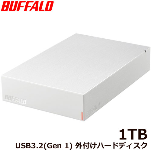 バッファロー HD-LE1U3-WB [USB3.2(Gen.1)対応外付けHDD 1TB ホワイト]