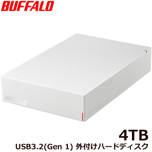 バッファロー HD-LE4U3-WB [USB3.2(Gen.1)対応外付けHDD 4TB ホワイト]