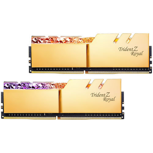 F4-4600C19D-16GTRGE [Trident Z Royal 16GB(8GBx2) DDR4 4600MHz (PC4-36800) CL19-26-26-46 1.50V Gold]