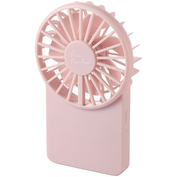 エレコム FAN-U212PN [USB扇風機/充電可能/薄型/カラビナ付/ピンク]