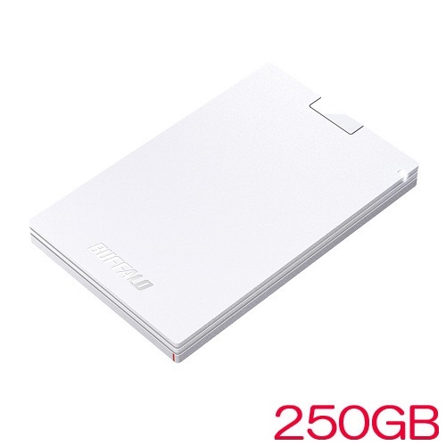 バッファロー SSD-PG250U3-WC [USB3.2 ポータブルSSD Type-A 250GB ホワイト]