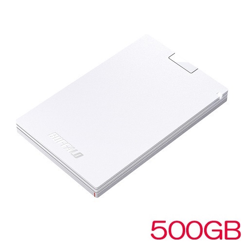 バッファロー SSD-PG500U3-WC [USB3.2 ポータブルSSD Type-A 500GB ホワイト]