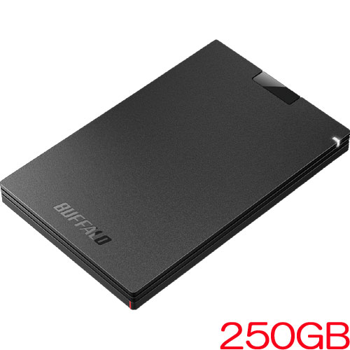 バッファロー SSD-PGC250U3-BC [USB3.2 ポータブルSSD Type-A&C 250GB]
