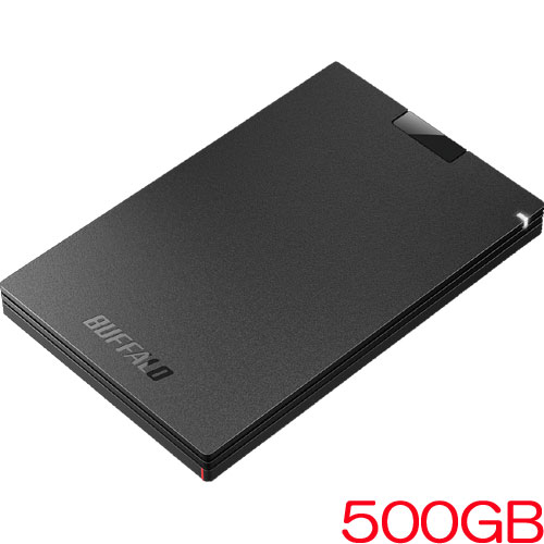 バッファロー SSD-PGC500U3-BC [USB3.2 ポータブルSSD Type-A&C 500GB]