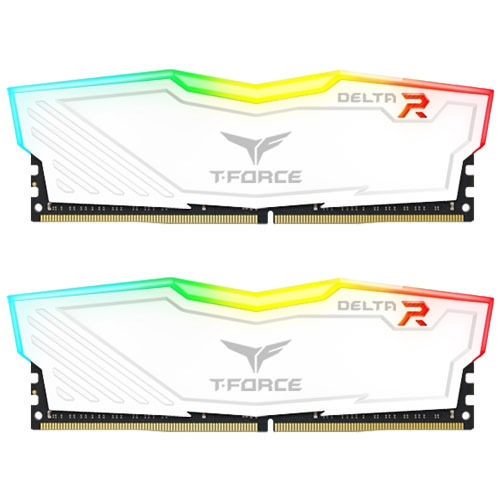 Team TF4D432G3600HC18JDC01 [T-FORCE DELTA RGB 32GB (16GBx2) DDR4 3600MHz CL18-22-22-42 1.35V White]