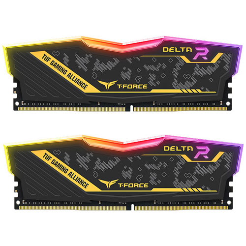 Team TF9D416G3200HC16CDC01 [T-FORCE DELTA TUF Gaming RGB 16GB (8GBx2) DDR4 3200MHz CL16-18-18-38 1.35V]
