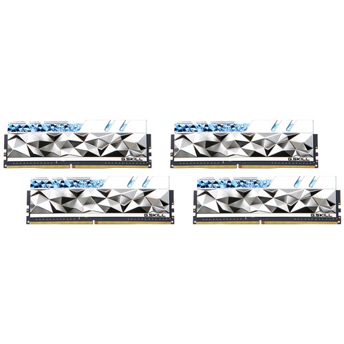 F4-3600C16Q-64GTESC [Trident Z Royal Elite 64GB (16GBx4) DDR4 3600Mhz CL16-19-19-39 1.35V Silver]