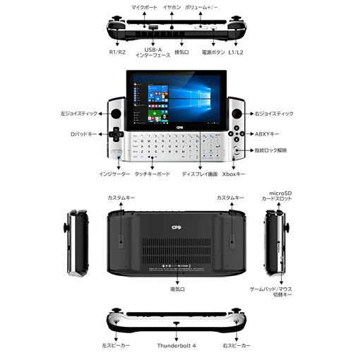 e-TREND｜GPD WIN 3(1165G7 Black&Silver) [i7-1165G7/16GB/1TB SSD 