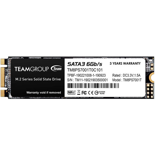 Team TM8PS7001T0C101 [1TB MS30 SSD M.2 (2280) SATA III TLC SMI 512TBW 3年保証]