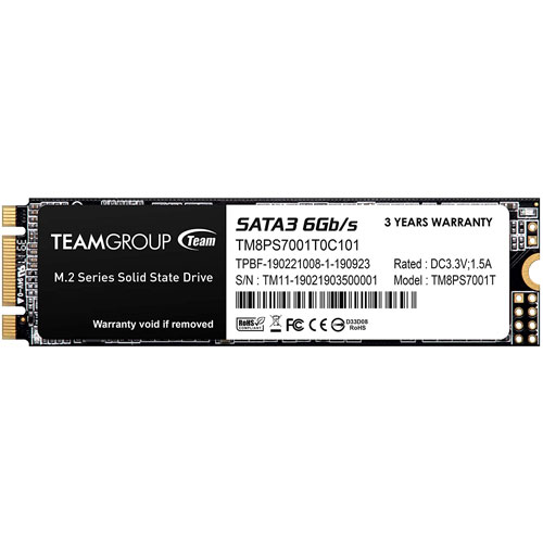 Team TM8PS7001T0C101 [1TB MS30 SSD M.2 (2280) SATA III TLC SMI 512TBW 3年保証]
