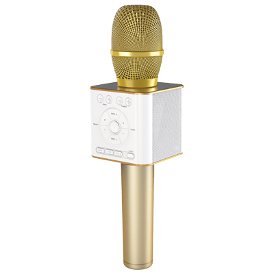 GOPPA ゴッパ Bluetoothカラオケマイク GP-BTDMIC/G [シンガソン Bluetoothカラオケデュエットマイク (Gold)]