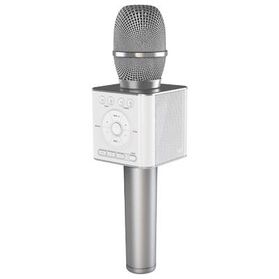 GOPPA ゴッパ Bluetoothカラオケマイク GP-BTDMIC/S [シンガソン Bluetoothカラオケデュエットマイク (Silver)]