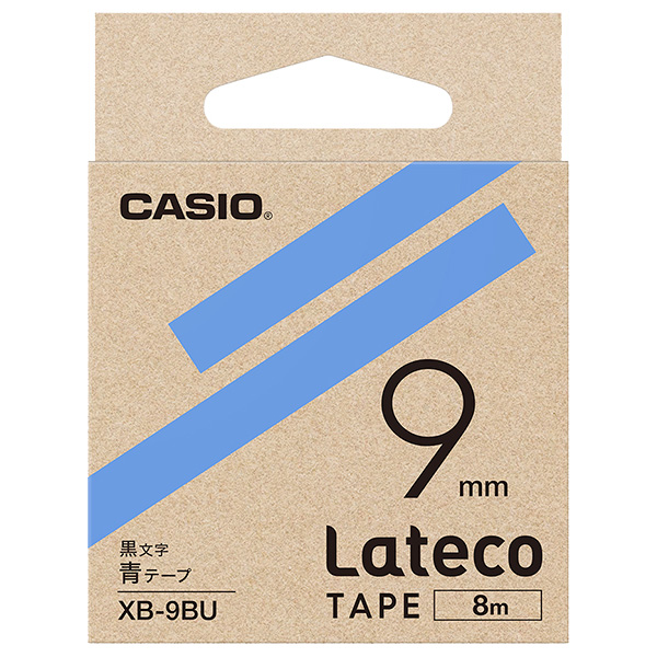 カシオ XB-9BU [Latecoテープ9mm青/黒文字]