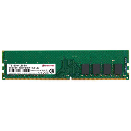 トランセンド TS3200HLB-8G [8GB DDR4 3200 Unbuffered Long-DIMM 1Rx8 (1Gx8) CL22 1.2V 288pin]