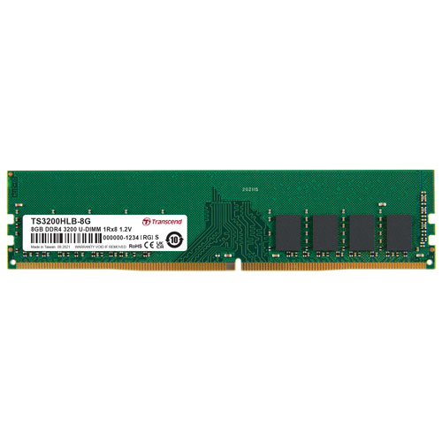 TS3200HLB-8G [8GB DDR4 3200 Unbuffered Long-DIMM 1Rx8 (1Gx8) CL22 1.2V 288pin]