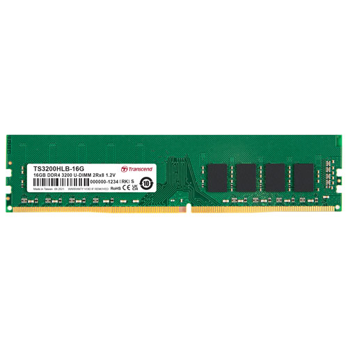 トランセンド TS3200HLB-16G [16GB DDR4 3200 Unbuffered Long-DIMM 2Rx8 (1Gx8) CL22 1.2V 288pin]
