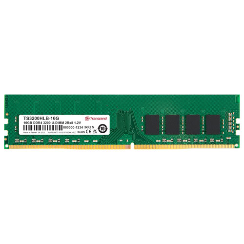 TS3200HLB-16G [16GB DDR4 3200 Unbuffered Long-DIMM 2Rx8 (1Gx8) CL22 1.2V 288pin]