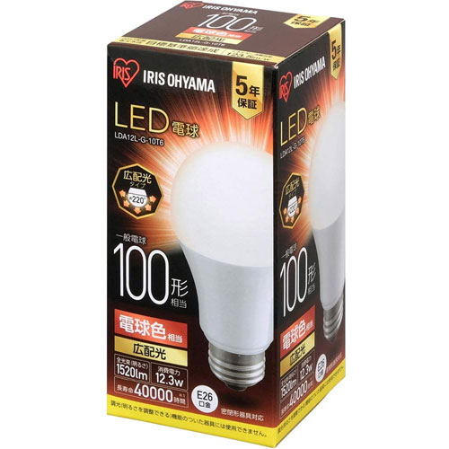 アイリスオーヤマ LDA12L-G-10T6 [LED電球 E26 広配光 100形 電球色]