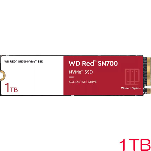 ウエスタンデジタル WDS100T1R0C [WD Red SN700 NVMe SSD（1TB M.2(2280) PCIe Gen3 x4 NVMe 2000TBW 5年保証）]