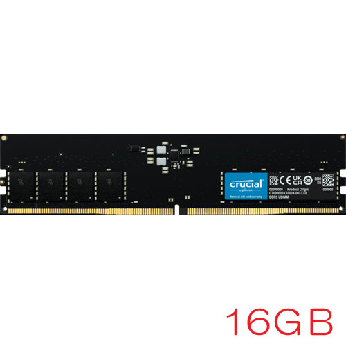 CT16G48C40U5 [16GB DDR5 4800 MT/s (PC5-38400) CL40 Unbuffered DIMM 288pin]
