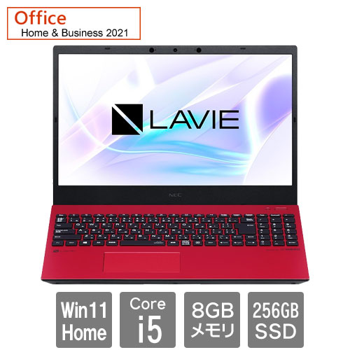 NEC PC-SN164CDDS-D [LAVIE Smart N15(Core i5 8GB SSD256GB 15.6FHD Win11Home H&B2021 レッド 1Y)]