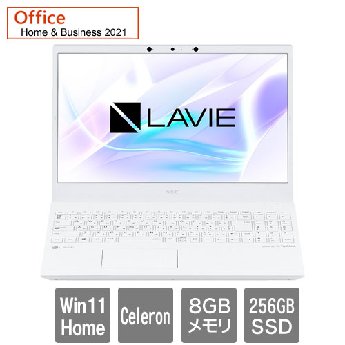 NEC PC-SN18WAEDS-D [LAVIE Smart N15(Celeron 8GB SSD256GB 15.6WXGA Win11Home H&B2021 ホワイト 1Y)]