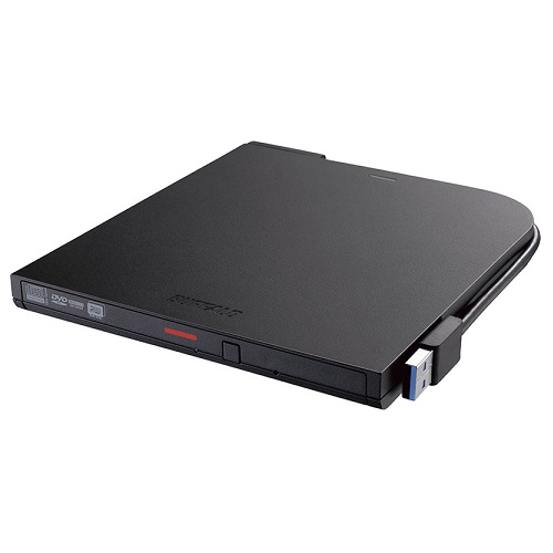 バッファロー DVSM-PTC8U3-BKB [USB3.2 ポータブルDVDドライブ Type-Cケーブル付]