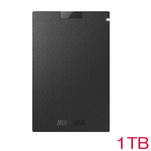 バッファロー SSD-PGVB1.0U3-B [抗ウイルス抗菌ポータブルSSD USB3.2 1TB ブラック]