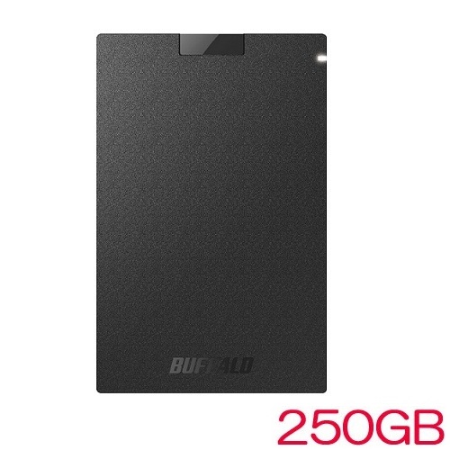 バッファロー SSD-PGVB250U3-B [抗ウイルス抗菌ポータブルSSD USB3.2 250GB ブラック]