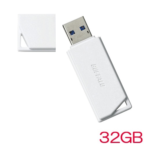バッファロー RUF3-KVB32G-WH [USB3.2 抗ウイルス抗菌USBメモリー 32GB ホワイト]