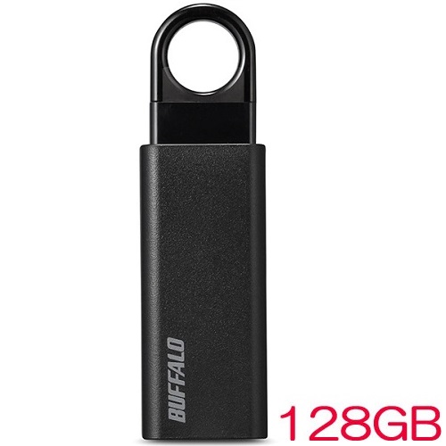 RUF3-KS128GA-BK [USB3.1 ノックスライドUSBメモリー 128GB ブラック]