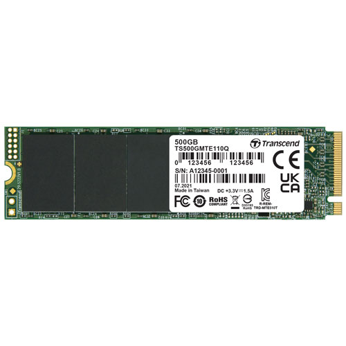 トランセンド TS500GMTE110Q [500GB PCIe SSD 110Q M.2(2280) NVMe PCIe Gen3 x4 QLC 150TBW 3年保証]