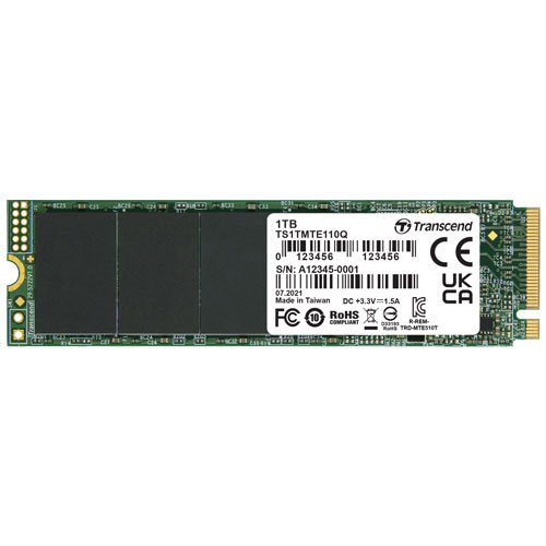 トランセンド TS1TMTE110Q [1TB PCIe SSD 110Q M.2(2280) NVMe PCIe Gen3 x4 QLC 300TBW 3年保証]