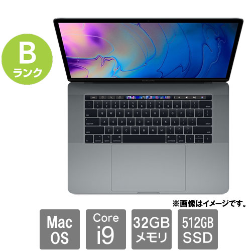 Apple ★中古パソコン・Bランク★C02XM0J6JGH8 [MacBook Pro 15.1(Core i9 32GB SSD512GB 15.4 MacOS)]