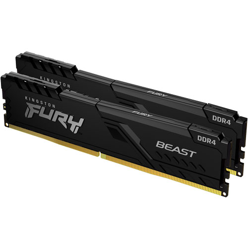 キングストン KF426C16BBK2/16 [16GB kit (8GBx2) FURY Beast DDR4-2666 (PC4-21300) 1Rx8 CL16-18-18 1.2V]