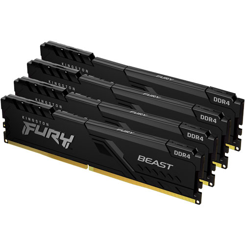 キングストン KF426C16BBK4/128 [128GB kit (32GBx4) FURY Beast DDR4-2666 (PC4-21300) 2Rx8 CL16-18-18 1.2V]