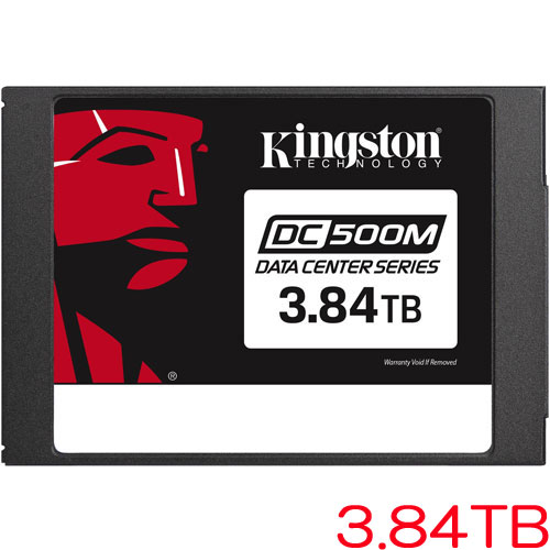 キングストン SEDC500M/3840G [3.84TB DC500M 混合型 SSD (2.5インチ 7mm / SATA 6G / 3D TLC / 9110TBW / 5年保証)]