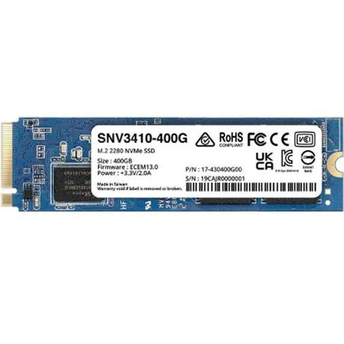 Synology SNV3410-400G [400GB Synology NAS専用SSD SNV3410 M.2(2280) NVMe PCIe 3.0 x4 491TBW]