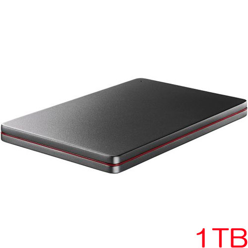 アイオーデータ HDPX-UTSC1K [USB3.2対応ポータブルHDD 1TB Black×Red]