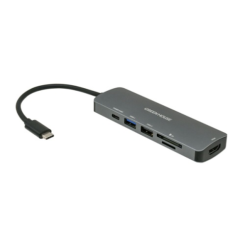 グリーンハウス GH-MHC6A-SV [USB Type-Cドッキングステーション HDMI 4K対応]