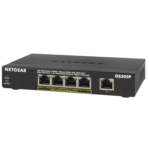 e-TREND｜NETGEAR GS305P-200JPS [PoE+対応 (63W)ギガ5ポート