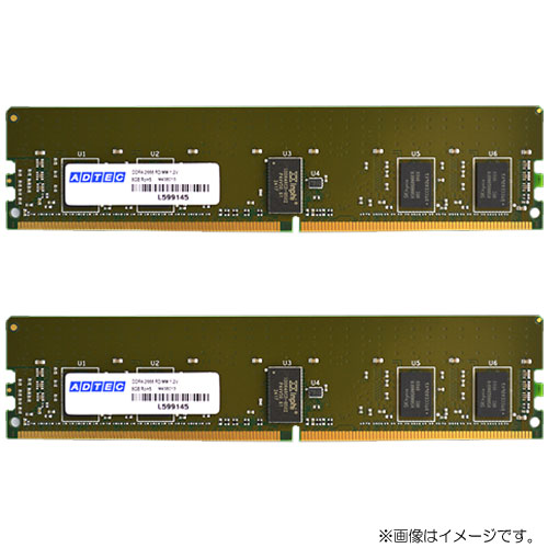 アドテック ADS3200D-R32GDAW [32GB×2枚組 DDR4-3200 (PC4-25600) ECC Registered DIMM 2Rx4 288pin]